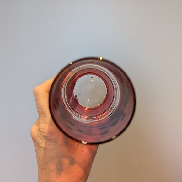 Vintage cranberry glass  Red and Gold Glass Tumblers - Picture 6 of 12